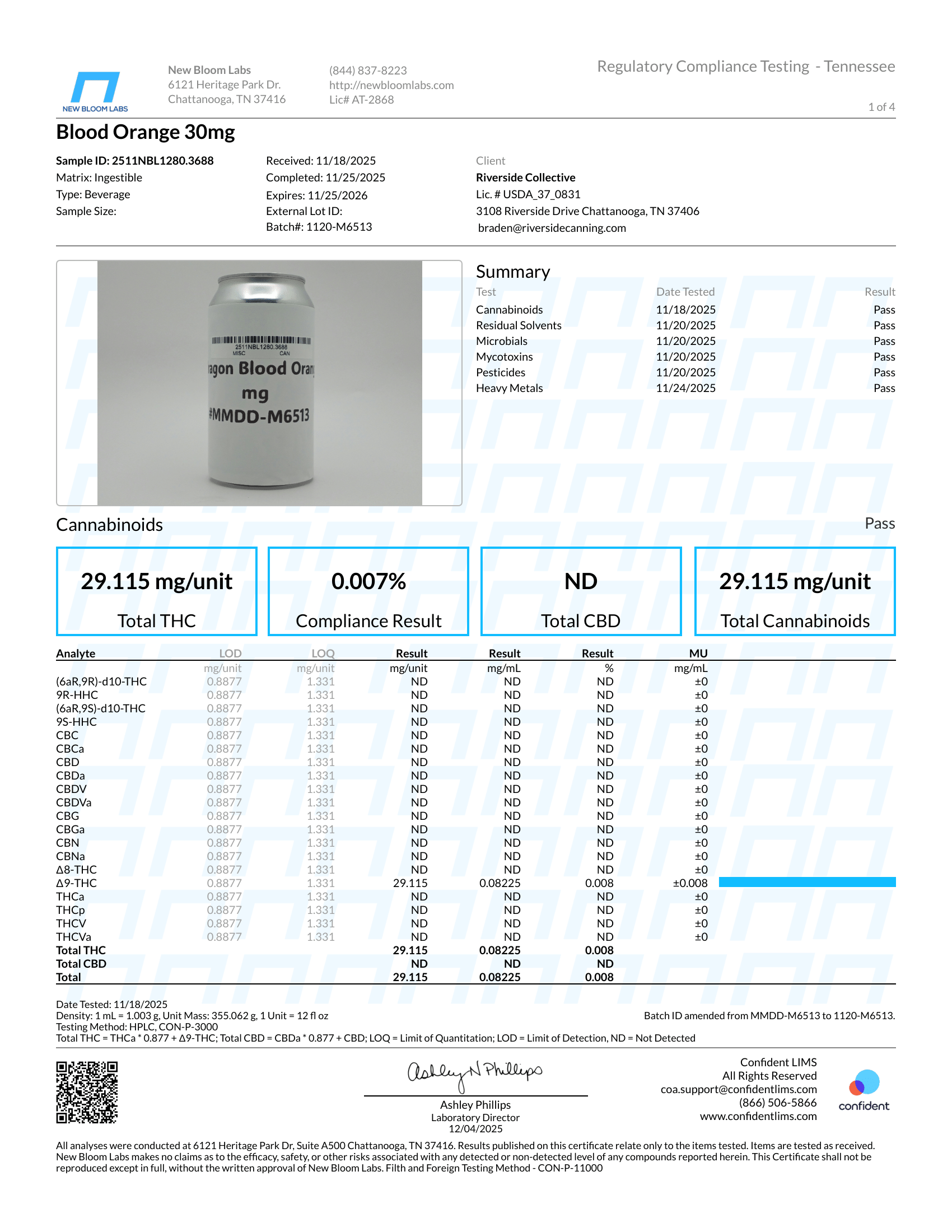 30mg Blood Orange Canna Bliss